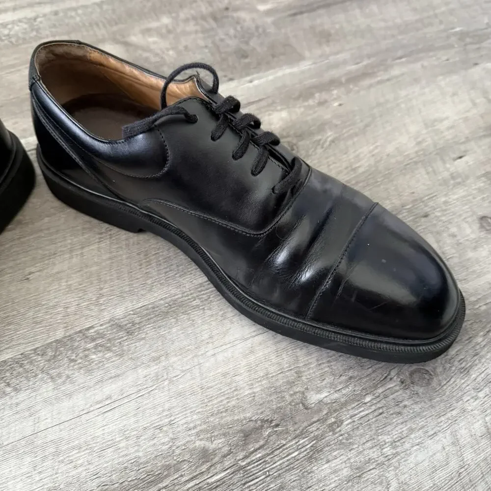 Rockport Dressports Oxfords Mens 10M Black Cap Toe Lace Up Comfort DMX Light